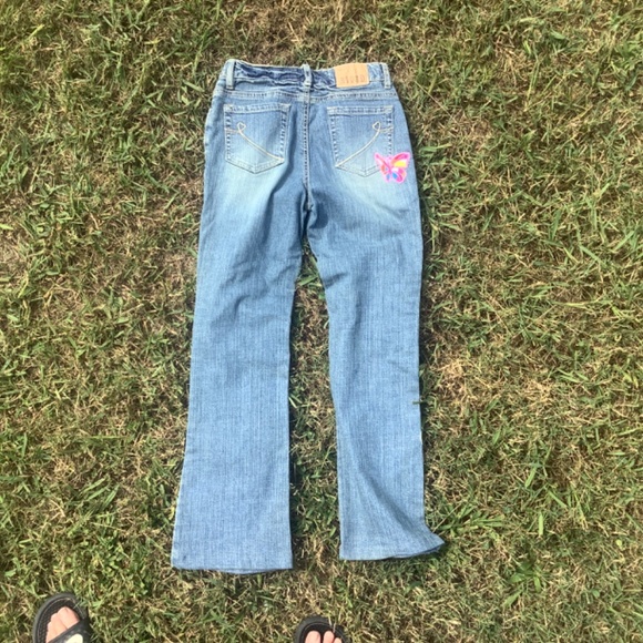 The Children’s Place girls jeans. Bootcut size 12. Embroidered - Picture 2 of 5